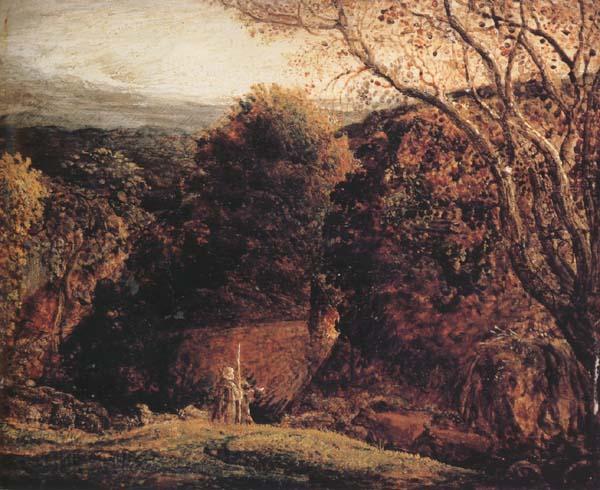 Samuel Palmer Landscape-Twilight France oil painting art
